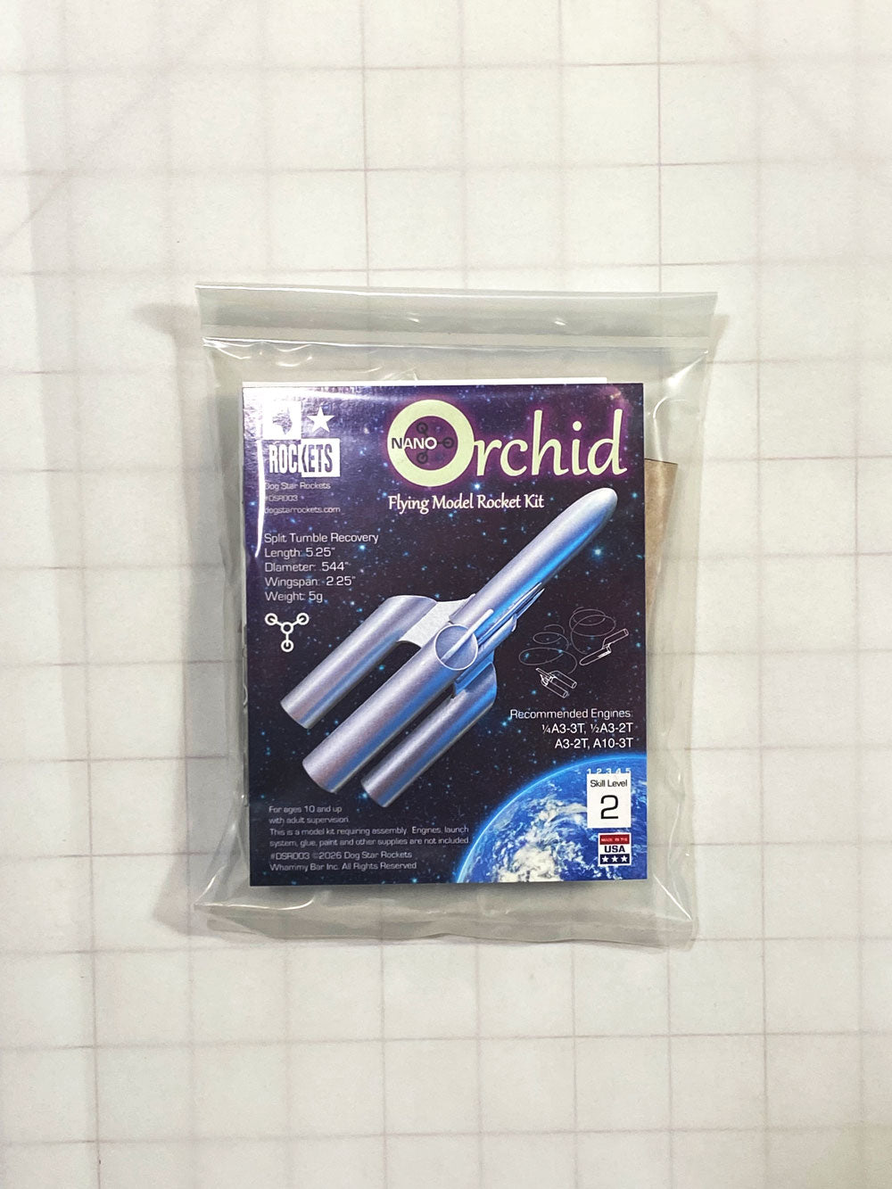 Nano Orchid Flying Model Rocket Kit